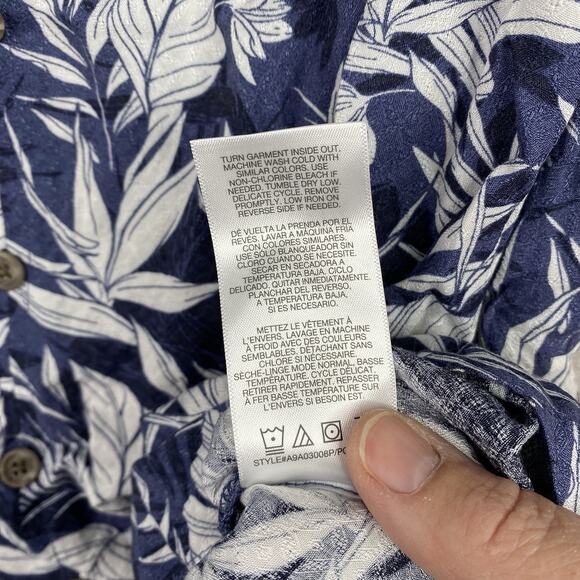 Angels Forever Young Top Womens 3X Blue Floral Boho Flowy Rayon Cruise Hawaiian - Picture 6 of 9